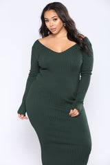 Women's Viscose Dress — Long Sleeve, Ribbed | Yvezi — 41