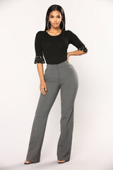 Women's High-Waisted Pants — Wide Leg | Yvezi — 25