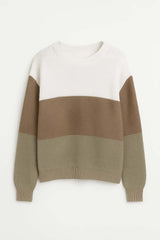 Women's Colour Block Knit Jumper | Autumn & Winter — view 1