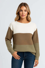 Women's Colour Block Knit Jumper | Autumn & Winter — view 2