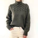 Tova | Women's Cable-Knit Roll-Neck Relaxed Jumper — view 5