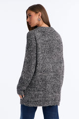 Women's Knit Cardigan — Button Front, Long Sleeve | Yvezi — 4