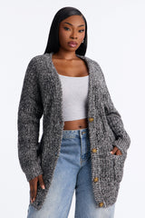 Women's Knit Cardigan — Button Front, Long Sleeve | Yvezi — 5