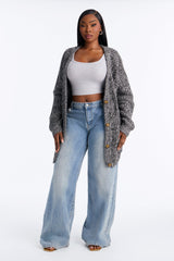 Women's Knit Cardigan — Button Front, Long Sleeve | Yvezi — 6