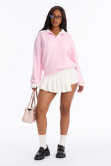 Women's Sweater with Poplin Collar | Yvezi — 14