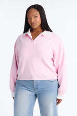 Women's Sweater with Poplin Collar | Yvezi — 18