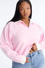 Women's Sweater with Poplin Collar | Yvezi — 19
