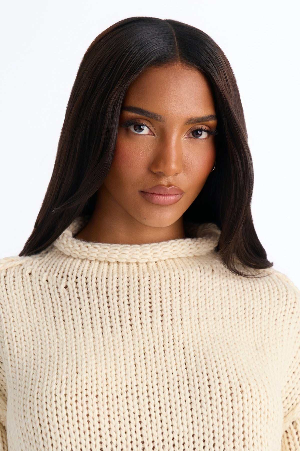 Women's Knit Sweater — Long Sleeve, Crew Neck | Yvezi — 3