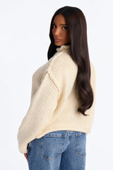 Women's Knit Sweater — Long Sleeve, Crew Neck | Yvezi — 4