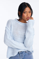 Women's Knit Sweater — Long Sleeve, Crew Neck | Yvezi — 6