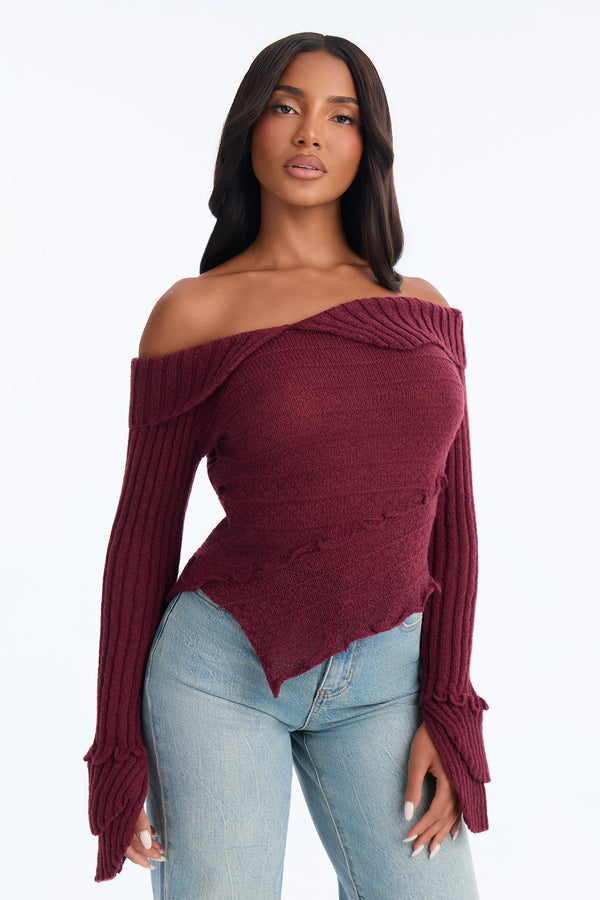 Women's Sweater — Long Sleeve, Ribbed | Yvezi — 1