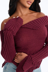 Women's Sweater — Long Sleeve, Ribbed | Yvezi — 3