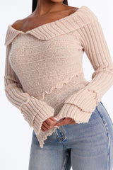 Women's Sweater — Long Sleeve, Ribbed | Yvezi — 15