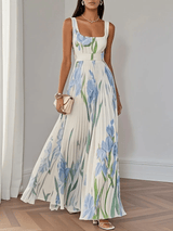 Eliana | Women's Floral Chiffon Pleated Party Maxi Dress — view 4