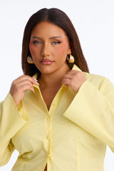 Women's Poplin Shirt — Button Down, Long Sleeve | Yvezi — 15