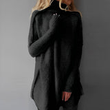 Lydia | Women's Long Turtleneck Knitted Winter Jumper — view 2