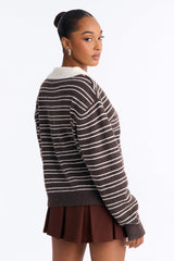 Women's Striped Sweater | Yvezi — 4
