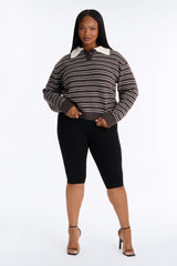 Women's Striped Sweater | Yvezi — 6