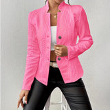 Marlowe | Women's Fitted Tailored Button-Front Blazer — view 2