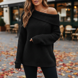 Seren | Off-Shoulder Merino Wool Jumper — view 1