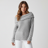 Seren | Off-Shoulder Merino Wool Jumper — view 7