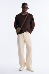 Men's Knit Sweater — Long Sleeve, Ribbed | Yvezi — 2