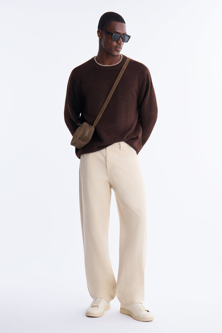 Men's Knit Sweater — Long Sleeve, Ribbed | Yvezi — 2
