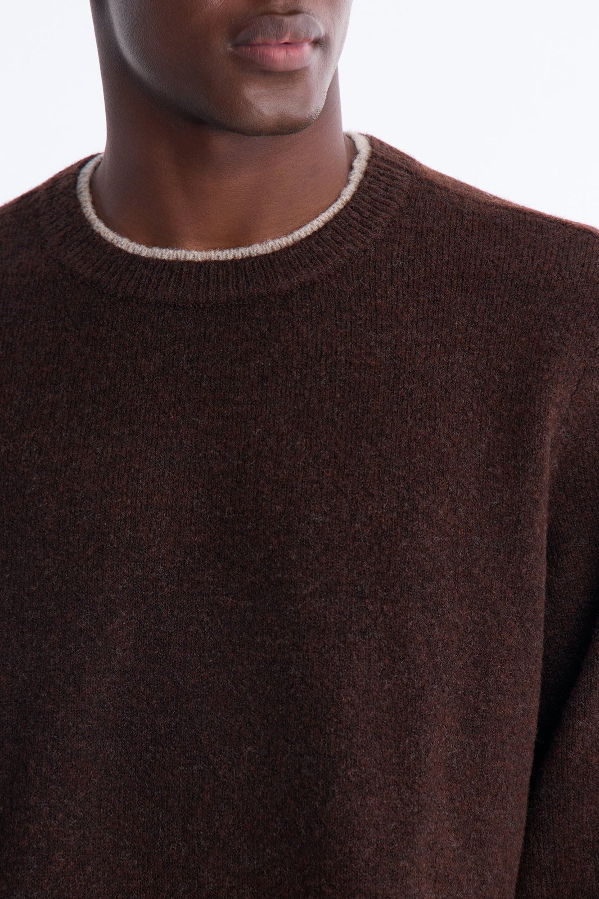 Men's Knit Sweater — Long Sleeve, Ribbed | Yvezi — 3