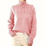 Tova | Women's Cable-Knit Roll-Neck Relaxed Jumper — view 6
