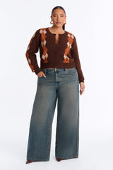 Women's Argyle Sweater — Crew Neck | Yvezi — 6