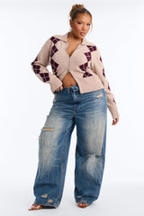 Women's Argyle Cardigan | Yvezi — 5