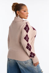 Women's Argyle Cardigan | Yvezi — 7