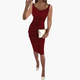 Ophelia | Women's Sparkly Sleeveless Sequin Christmas Party Dress — view 5