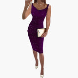 Ophelia | Women's Sparkly Sleeveless Sequin Christmas Party Dress — view 4