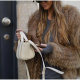 Marigold | Women's Oversized Plush Faux Fur Coat — view 2