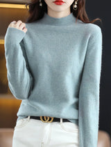 Aveline | Women's Ribbed Mock Neck Jumper — view 19