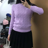 Women's Pure Cotton Cable-Knit Crew-Neck Jumper — view 10