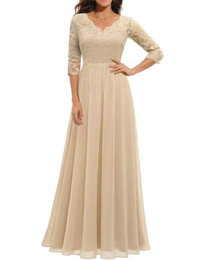 Helena | Lace Christmas Party Maxi Dress — view 1