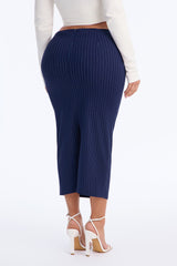 Women's Pinstripe Midi Skirt | Yvezi — 4