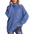 Women's Chunky Cable-Knit Oversized Turtleneck Jumper — view 1