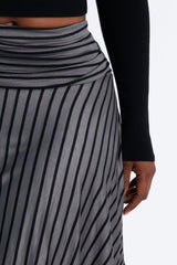Women's Striped Midi Skirt | Yvezi — 12