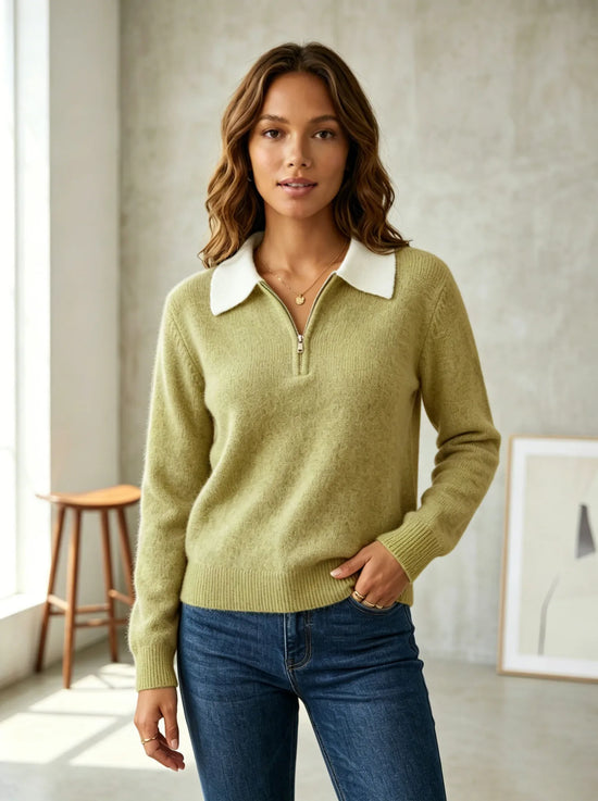 Sloane | Women's Half-Zip Polo Sweater — view 1