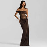 Women's Off-Shoulder Lace Maxi Evening Dress — view 3