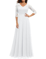 Helena | Lace Christmas Party Maxi Dress — view 7