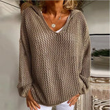 Livia | Women's Open-Knit V-Neck Jumper — view 5