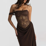 Women's Off-Shoulder Lace Maxi Evening Dress — view 4