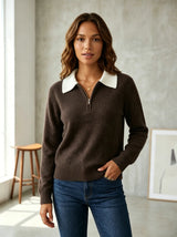 Sloane | Women's Half-Zip Polo Sweater — view 2