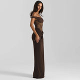 Women's Off-Shoulder Lace Maxi Evening Dress — view 5