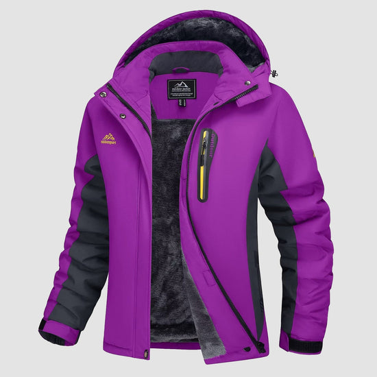 Gwendolyn | Women's Fleece-Lined Ski Jacket with Hood, Water-Resistant — view 1