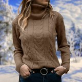 Marina | Women's Fitted Turtleneck Knit Sweater — view 7